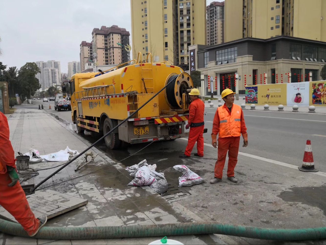 黄冈排污管道清淤-管道清洗